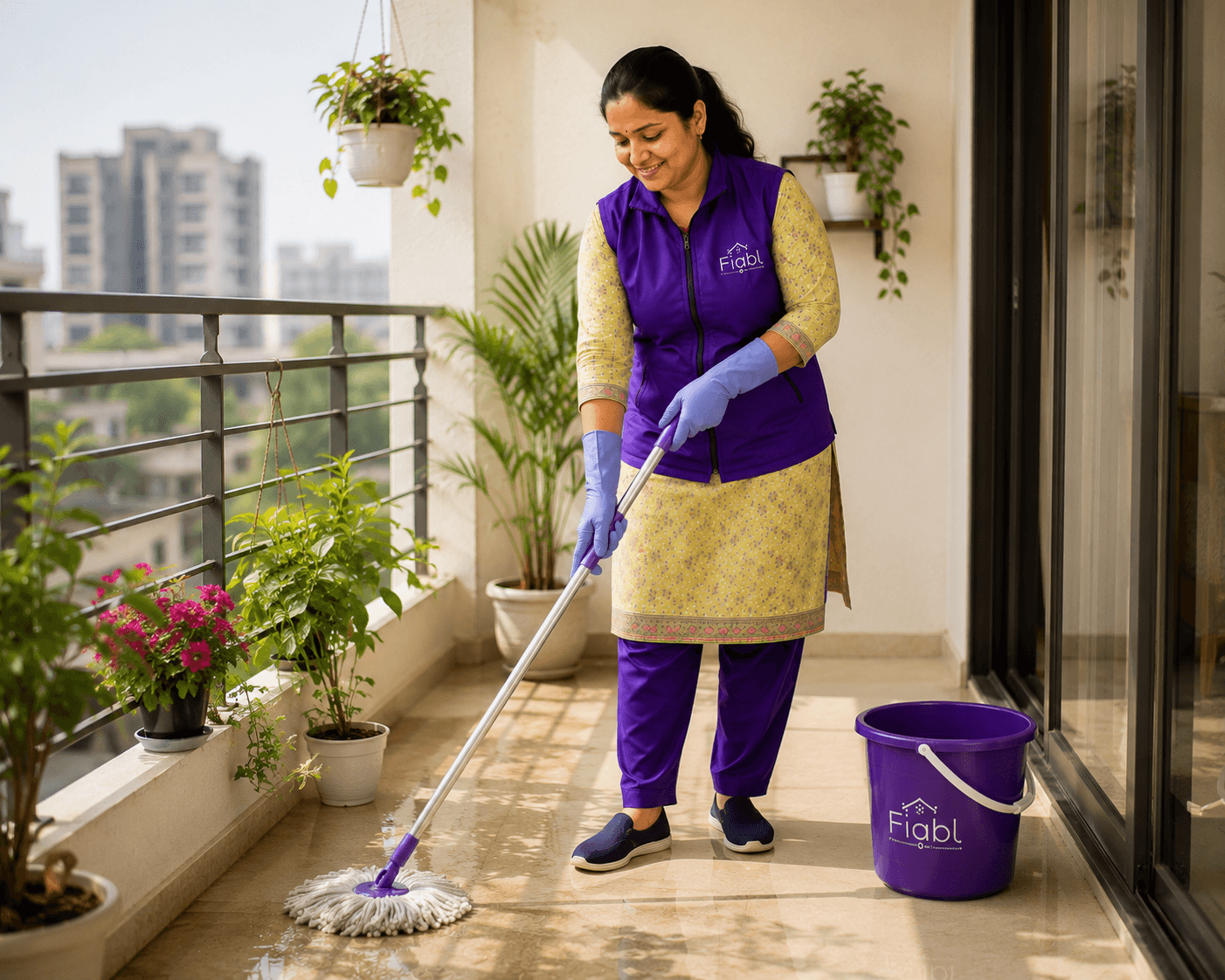Balcony cleaning